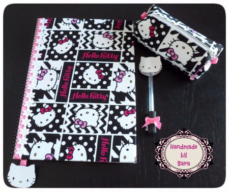 Conjunto Hello Kitty (Caderno, Estojo e Caneta)